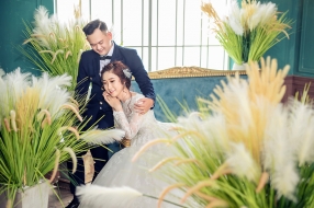 Ảnh cưới đẹp ngoại cảnh ở phim trường Lamour