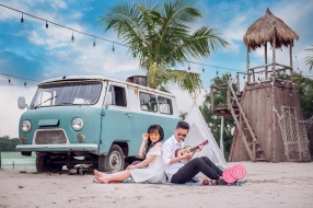 Ảnh cưới đẹp ngoại cảnh ở phim trường Lamour