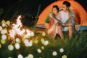 Ảnh cưới đẹp ngoại cảnh ở phim trường Lamour