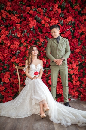 Ảnh cưới đẹp ngoại cảnh ở phim trường Lamour