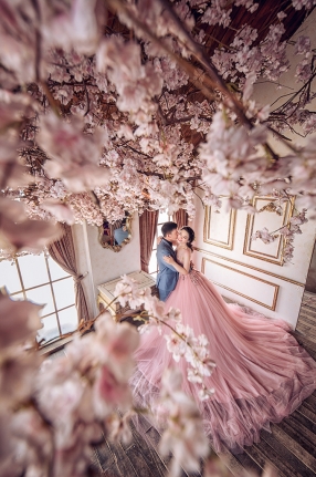 Ảnh cưới đẹp ngoại cảnh ở phim trường Lamour