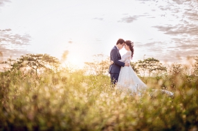 Ảnh cưới đẹp ngoại cảnh ở phim trường Lamour