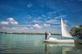 Ảnh cưới đẹp ngoại cảnh ở phim trường Lamour