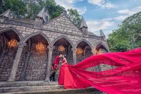 Ảnh cưới đẹp ngoại cảnh ở phim trường Lamour