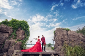 Ảnh cưới đẹp ngoại cảnh ở phim trường Lamour