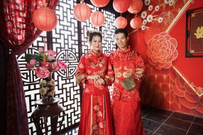 Ảnh cưới đẹp ngoại cảnh ở phim trường Lamour