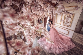 Ảnh cưới đẹp ngoại cảnh ở phim trường Lamour