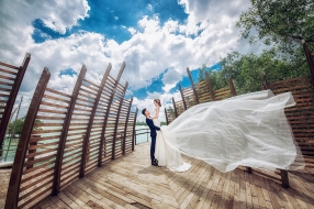 Ảnh cưới đẹp ngoại cảnh ở phim trường Lamour