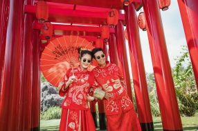 Ảnh cưới đẹp ngoại cảnh ở phim trường Lamour