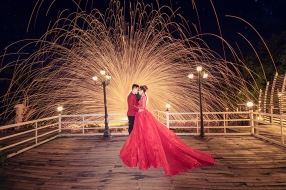 Ảnh cưới đẹp ngoại cảnh ở phim trường Lamour