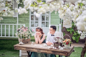 Ảnh cưới đẹp ngoại cảnh ở phim trường Lamour