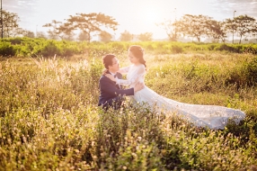 Ảnh cưới đẹp ngoại cảnh ở phim trường Lamour