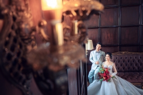 Ảnh cưới đẹp ngoại cảnh ở phim trường Lamour