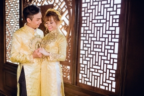 Ảnh cưới đẹp ngoại cảnh ở phim trường Lamour