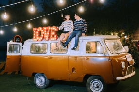 Ảnh cưới đẹp ngoại cảnh ở phim trường Lamour